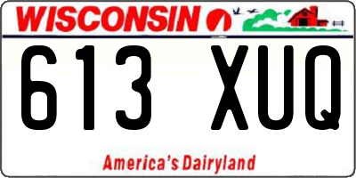 WI license plate 613XUQ