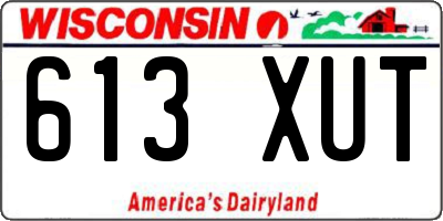 WI license plate 613XUT