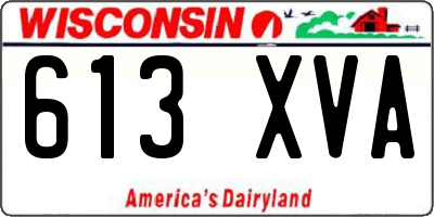 WI license plate 613XVA