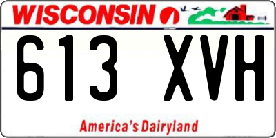 WI license plate 613XVH