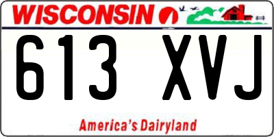 WI license plate 613XVJ
