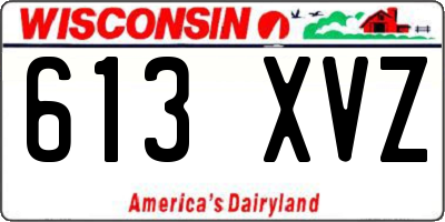 WI license plate 613XVZ