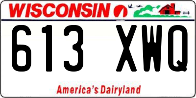 WI license plate 613XWQ