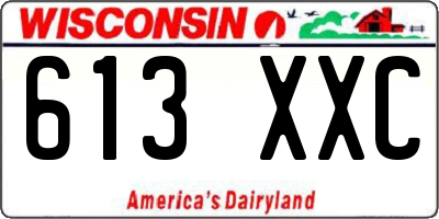 WI license plate 613XXC