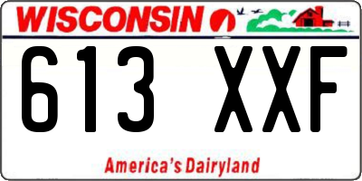 WI license plate 613XXF