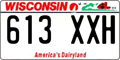 WI license plate 613XXH