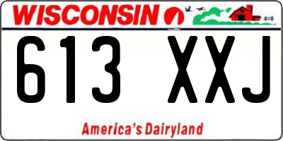 WI license plate 613XXJ