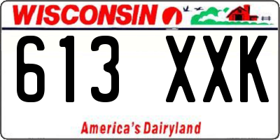WI license plate 613XXK