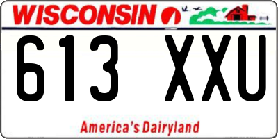 WI license plate 613XXU