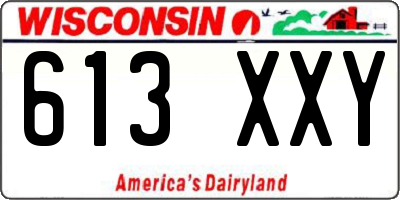 WI license plate 613XXY