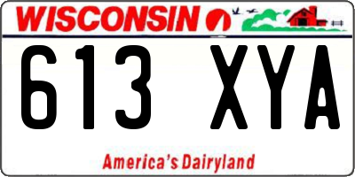 WI license plate 613XYA