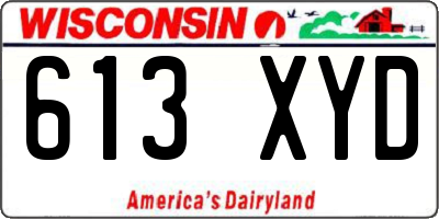 WI license plate 613XYD