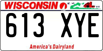 WI license plate 613XYE