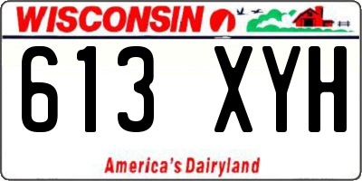 WI license plate 613XYH