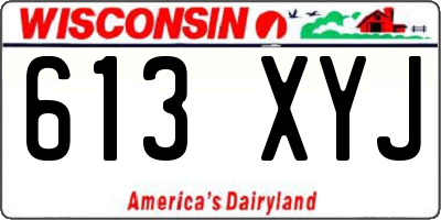 WI license plate 613XYJ