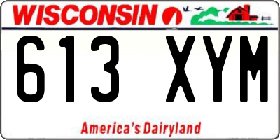 WI license plate 613XYM