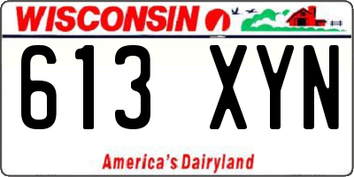 WI license plate 613XYN