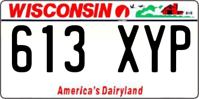 WI license plate 613XYP