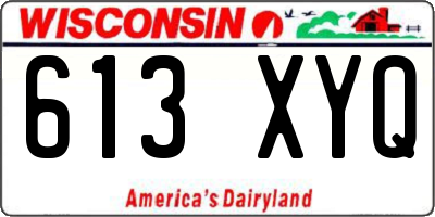 WI license plate 613XYQ