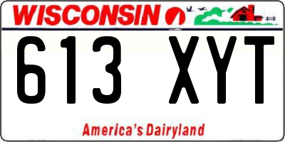 WI license plate 613XYT
