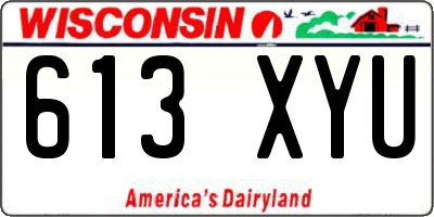 WI license plate 613XYU