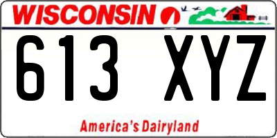 WI license plate 613XYZ