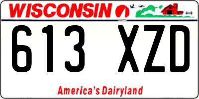 WI license plate 613XZD