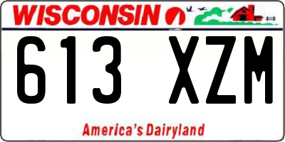 WI license plate 613XZM