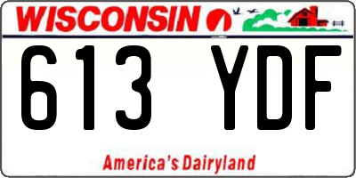 WI license plate 613YDF