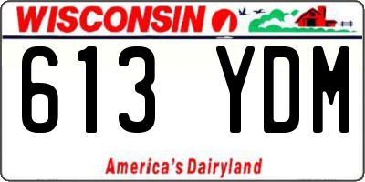 WI license plate 613YDM
