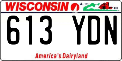 WI license plate 613YDN