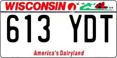WI license plate 613YDT