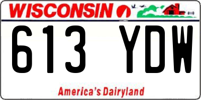 WI license plate 613YDW