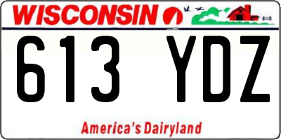 WI license plate 613YDZ