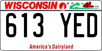 WI license plate 613YED