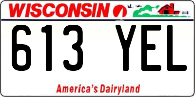 WI license plate 613YEL