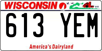 WI license plate 613YEM