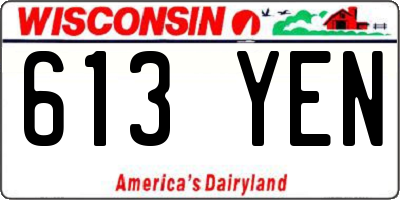 WI license plate 613YEN