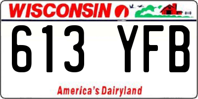 WI license plate 613YFB