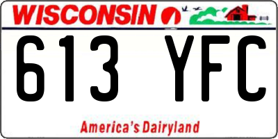 WI license plate 613YFC