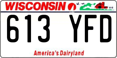 WI license plate 613YFD