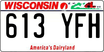 WI license plate 613YFH