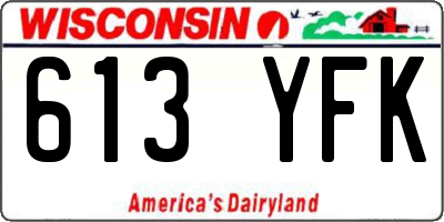 WI license plate 613YFK