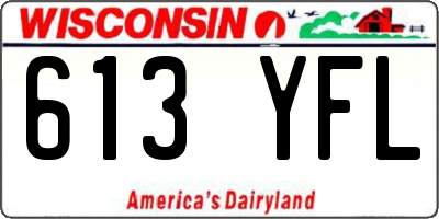 WI license plate 613YFL