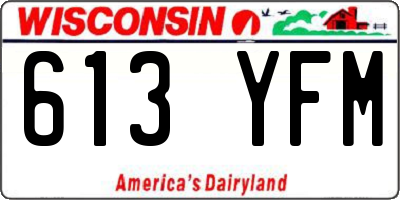 WI license plate 613YFM