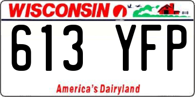 WI license plate 613YFP