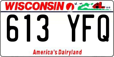 WI license plate 613YFQ