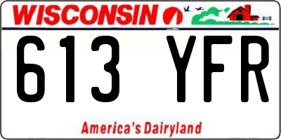WI license plate 613YFR