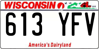 WI license plate 613YFV