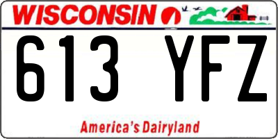 WI license plate 613YFZ